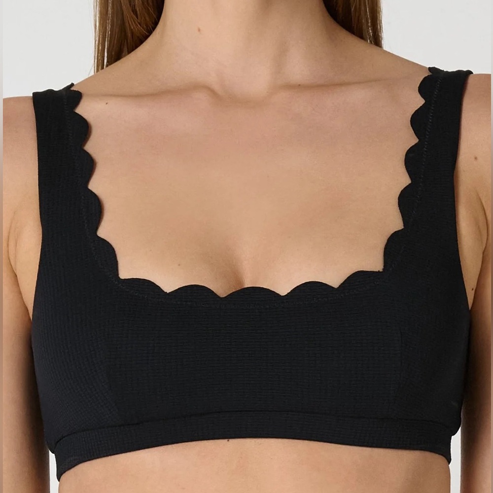 Marysia Scalloped NAVY Palm Springs Top and Antibes Bottom